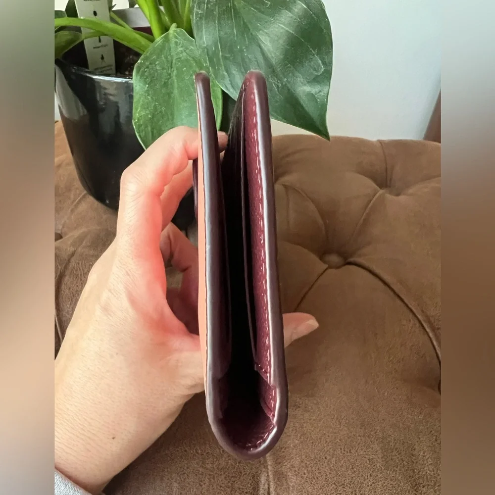 Coach Slim Crossgrain Leather Wallet in Light Coral - Picture 6 of 9